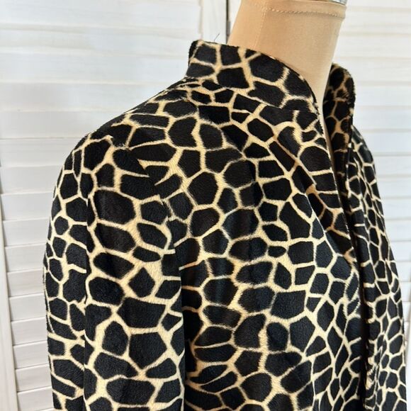 Elliott Lauren Luxurious  Short Jacket Size 4 Giraffe Animal Print - Picture 6 of 8
